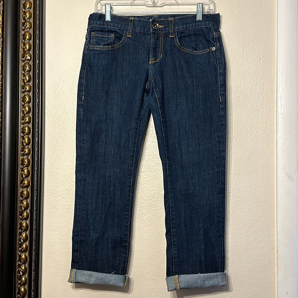 Cabi Women’s Cropped Cuffed Jeans Dark Wash Size 2